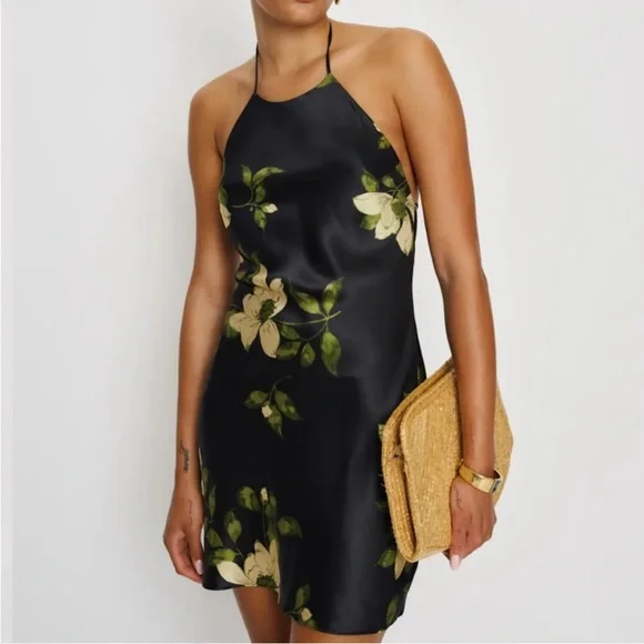 Reformation Jennis Silk Dress in Mood for Love Size Small 100% Silk Luxury EUC - Picture 2 of 12